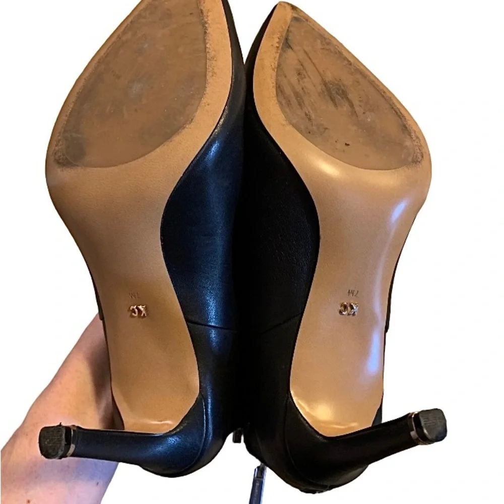KENNETH COLE NEW YORK Womens Black Riley 85 Stiletto Leather Booties 7M